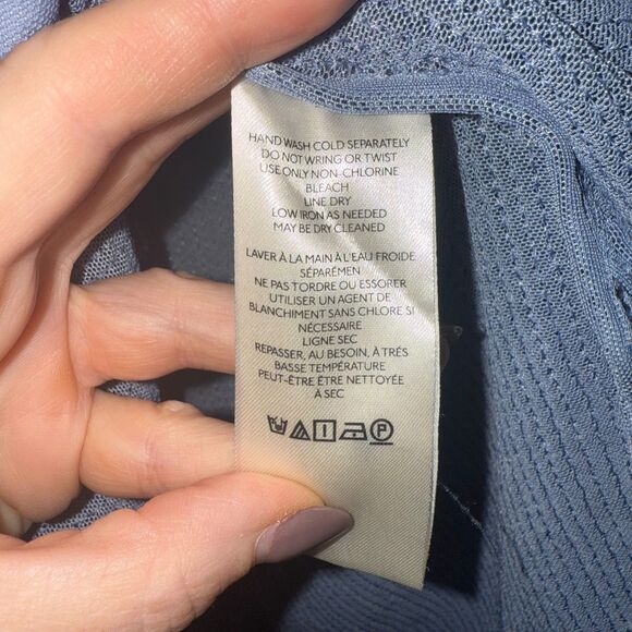 Anthropologie Pilcro Full Sequin Button Down Shirt - Blue M - Picture 10 of 11